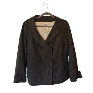 Annette Gortz jacket blazer brown medium patterned minimalist avant garde